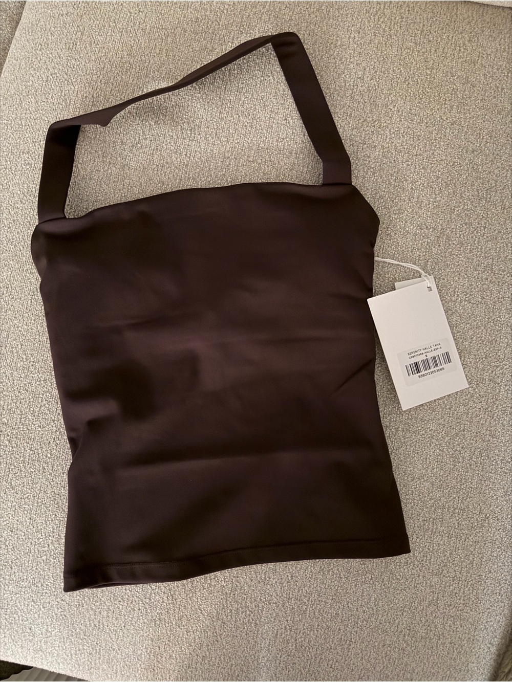 NWT Crop Shop Boutique CSB Serenity Halle Halter Tank in Espresso Size Small - Picture 7 of 7